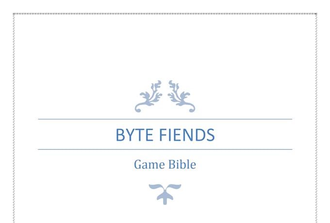 format your video game documents